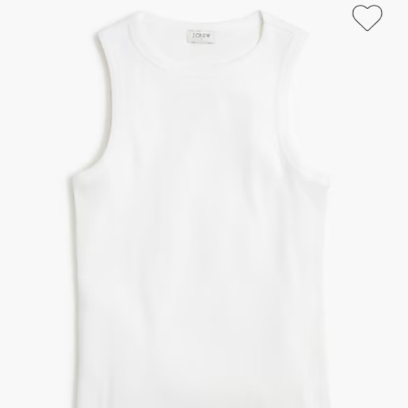 J. Crew Factory High-neck ribbed tank top • size XS • NWT • BG877 • white - Picture 2 of 8
